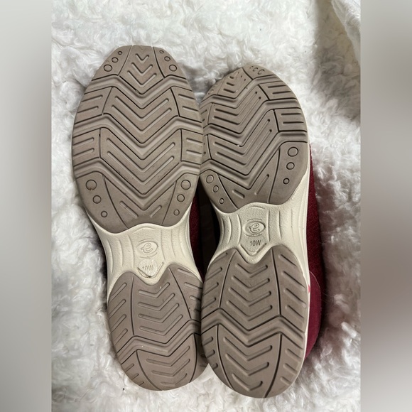 Easy Spirit Maroon Knit Lace-Up Sneakers Size 10W - Picture 6 of 9